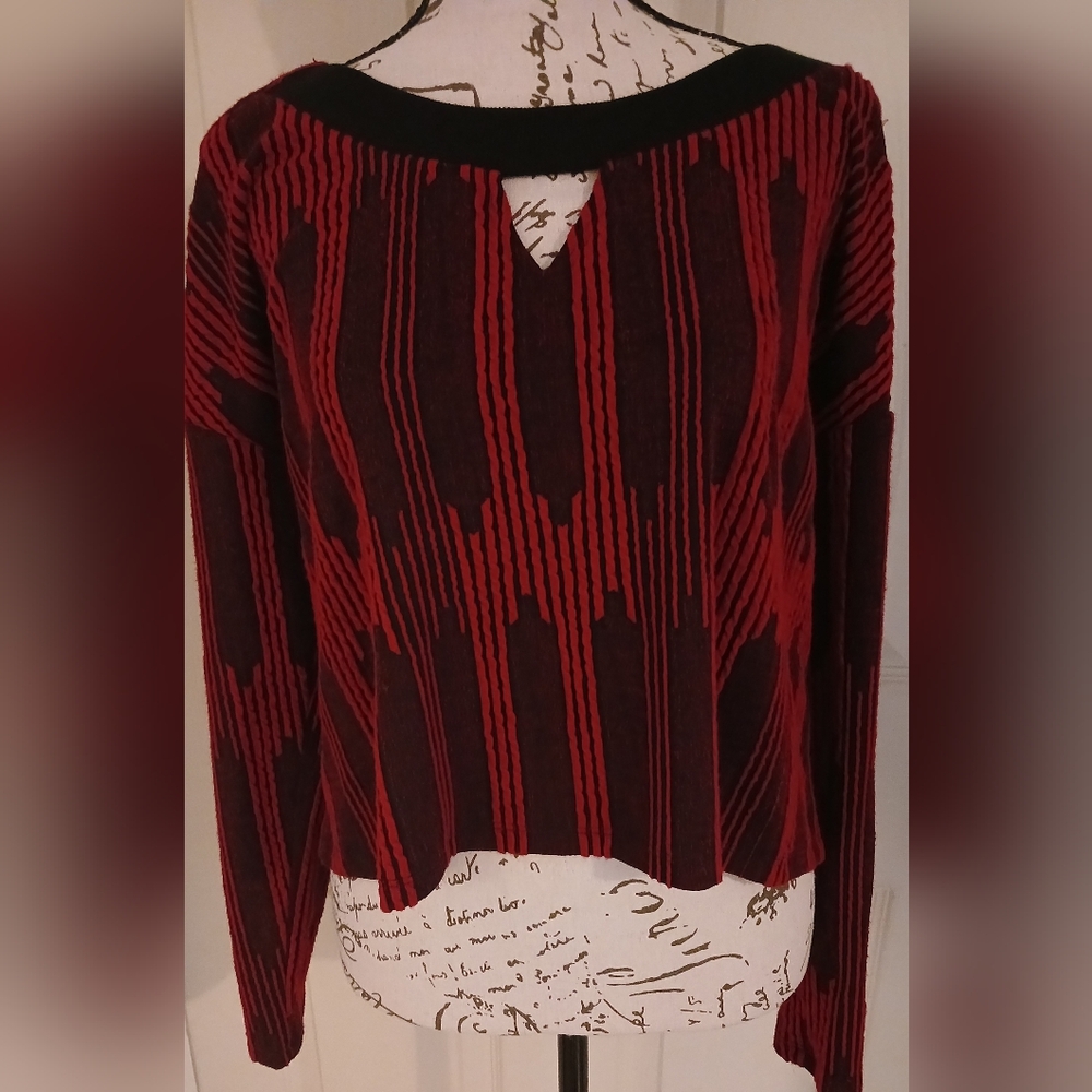 Plenty by Tracy Reese Red and Black Top Size M